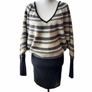 Free People Womens Size M Fair Isle Twofer Cashmere Blend Knit Sweater Dress